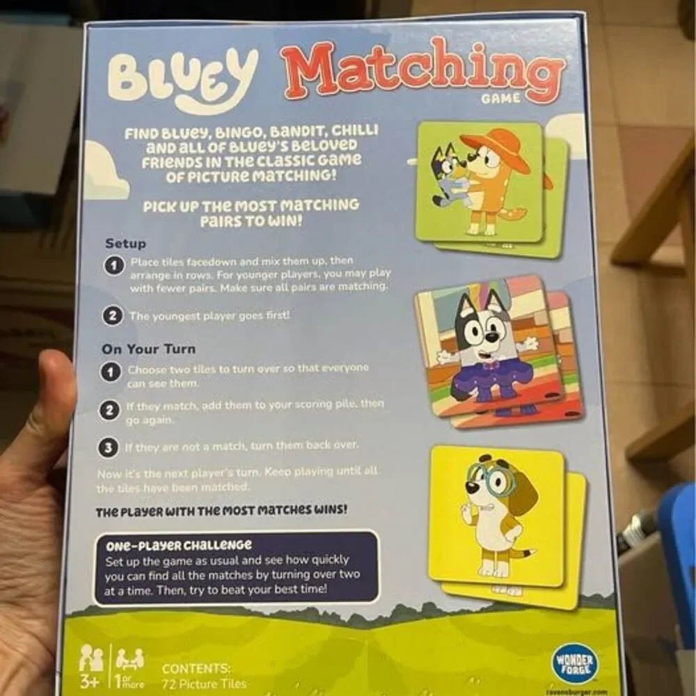 Bluey Memory Matching Game